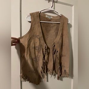Vintage leather vest / waistcoat